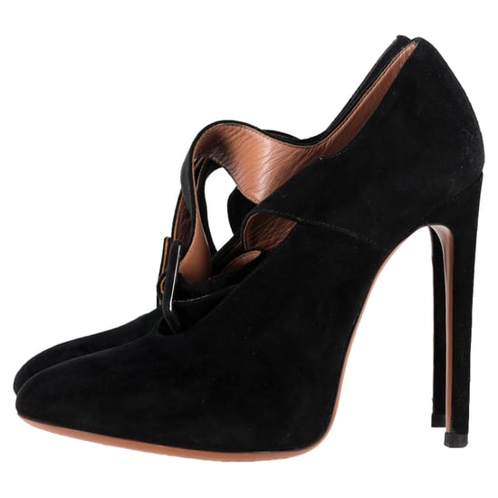 Alaïa Buckled Strap Pumps in Black Suede - Image 4