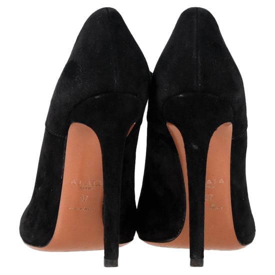 Alaïa Buckled Strap Pumps in Black Suede - Image 5