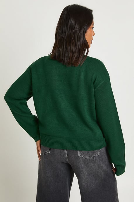 Plus Aspen Apres Ski Half Zip Christmas Jumper - Image 2