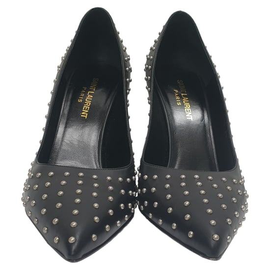 Saint Laurent pumps met studs en spitse neuzen in zwart leer - Image 2