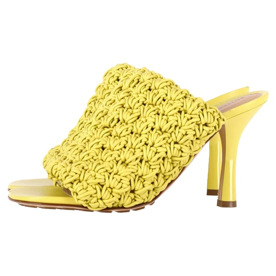 Bottega Veneta muiltjes met gehaakte hak in geel nappaleer - Image 4