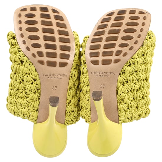 Bottega Veneta muiltjes met gehaakte hak in geel nappaleer - Image 6