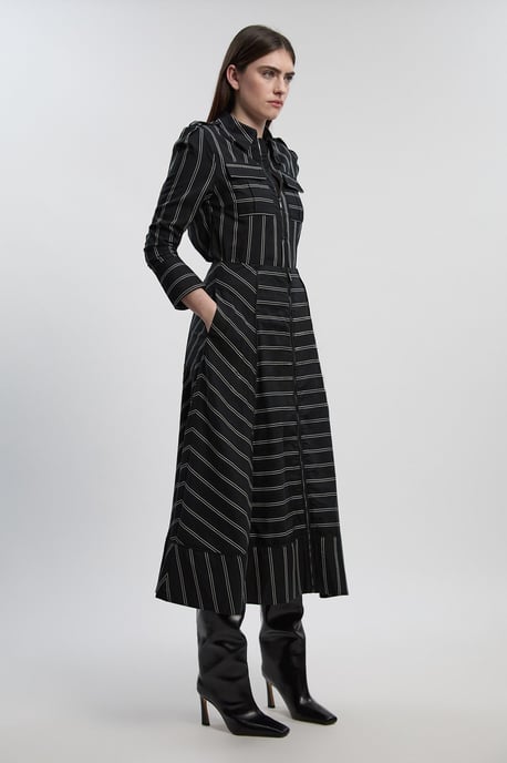 Bold Stripe Cotton Woven Prom Skirt - Image 4