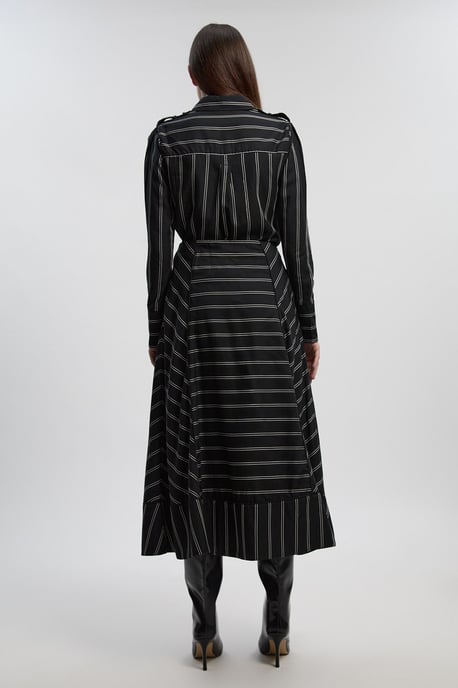 Bold Stripe Cotton Woven Prom Skirt - Image 5