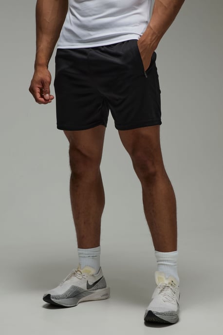 Man Active Zip Pockets Stretch 5inch Gym Short - Image 1