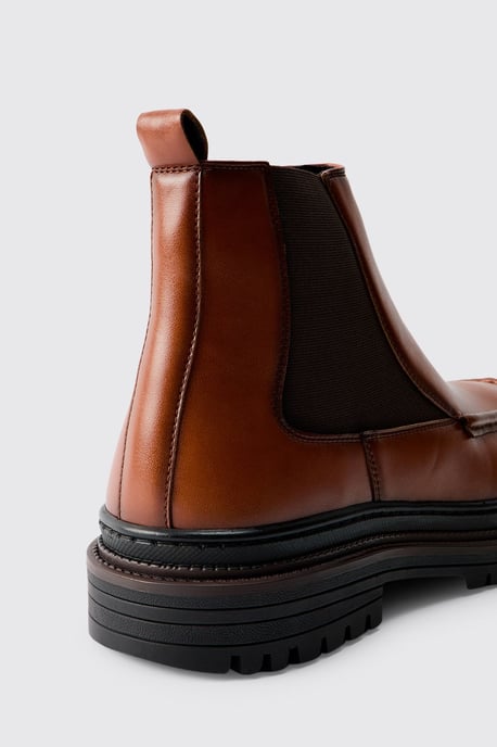 PU Apron Front Chelsea Boot - Image 4