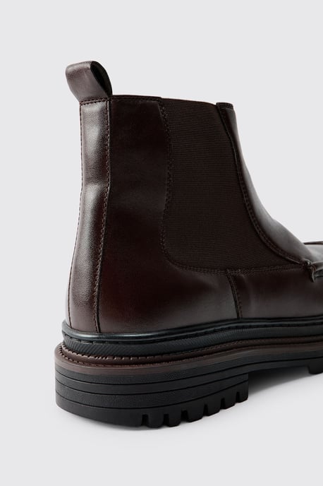 PU Apron Front Chelsea Boot - Image 4