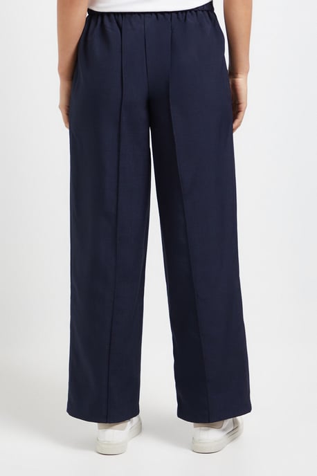 Petite Elastic Waist Straight Leg Trouser - Image 3