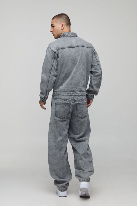 Long Sleeve Relaxed Fit Cargo Boilersuit - Image 2