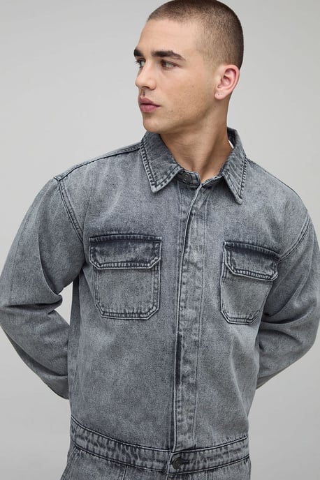 Long Sleeve Relaxed Fit Cargo Boilersuit - Image 3