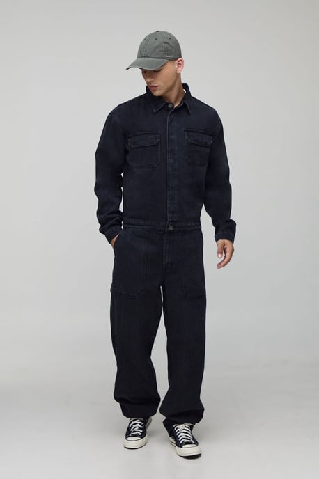 Long Sleeve Relaxed Fit Cargo Boilersuit - Image 1
