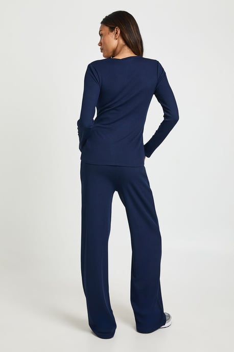 Maternity Soft Knit Button Cardigan & Wide Leg Trouser - Image 2