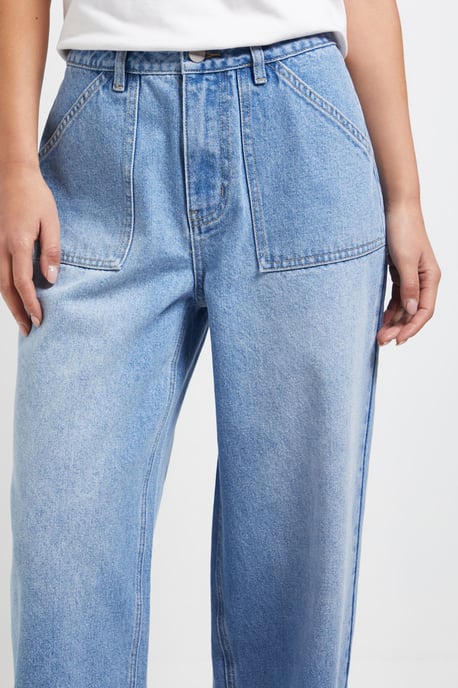 Petite Wide Leg High Waist Denim Jeans - Image 4
