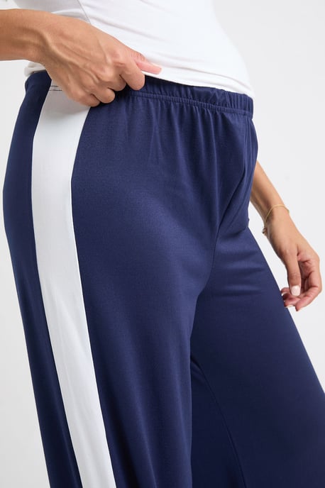 Maternity Contrast Side Stripe Wide Leg Trousers - Image 2