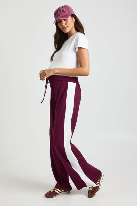Maternity Side Stripe Wide Leg Trouser - Image 1