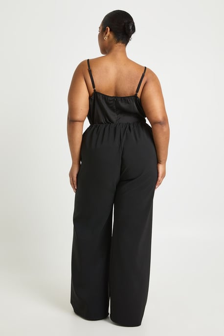 Plus Drawstring Woven Wide Leg Trousers - Image 2