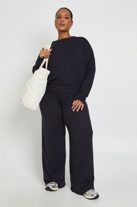Plus Super Soft Batwing Long Sleeve Top and Trouser Co-Ord - Image 1