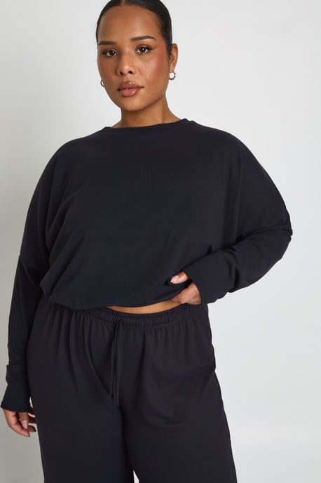 Plus Super Soft Batwing Long Sleeve Top and Trouser Co-Ord - Image 4