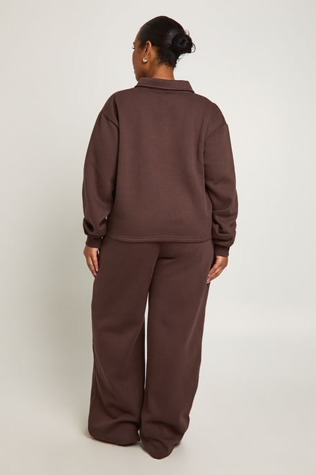 Plus Button Down Wide Leg Joggers - Image 2