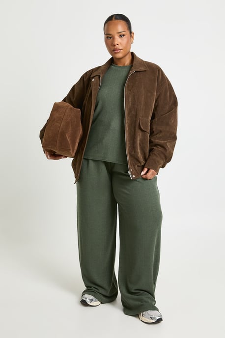Plus Long Sleeve T-shirt & Wide Leg Trouser Co Ord - Image 3