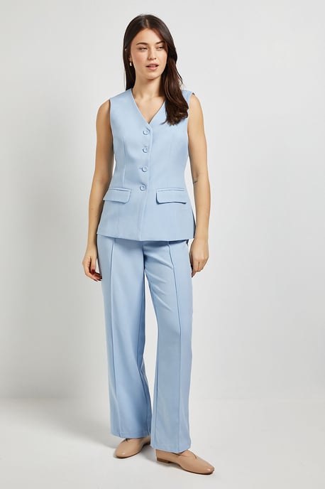 Pocket Detail Longline Button Up Waistcoat - Image 2