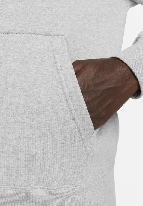 Nike Solo Swoosh Mens Fleece Pullover Hoodie in Grey - Image 5