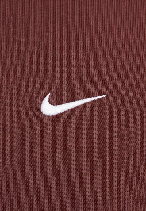 Nike Solo Swoosh Mens Fleece Pullover Hoodie in Dark Pony/White - Image 5