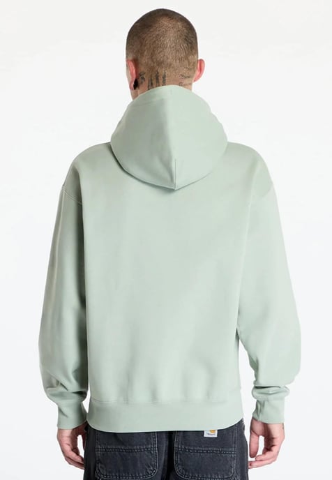 Nike Solo Swoosh Mens Fleece Pullover Hoodie in Jade Green - Image 2