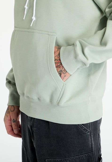 Nike Solo Swoosh Mens Fleece Pullover Hoodie in Jade Green - Image 4