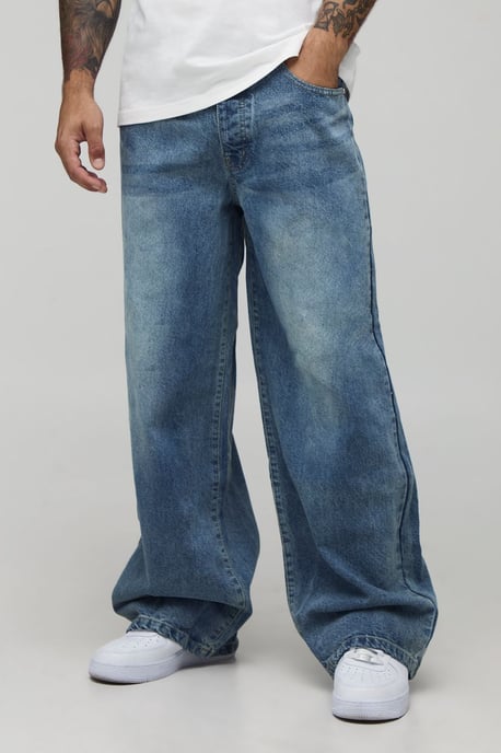 Baggy Rigid Washed Jeans - Image 1