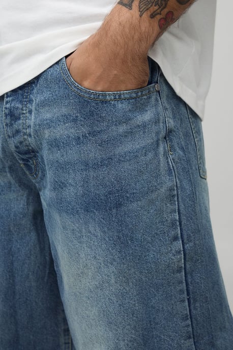 Baggy Rigid Washed Jeans - Image 3