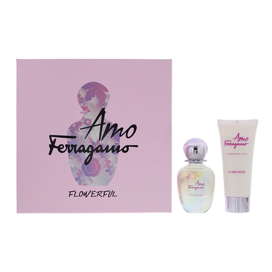 Salvatore Ferragamo Amo Flowerful Eau De Toilette 50ml + Body Lotion Gift Set - Image 1