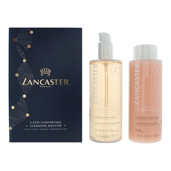 Lancaster 2 Step Cleansing Routine Gift Set Cleanser 400ml + Toner 400ml - Image 1