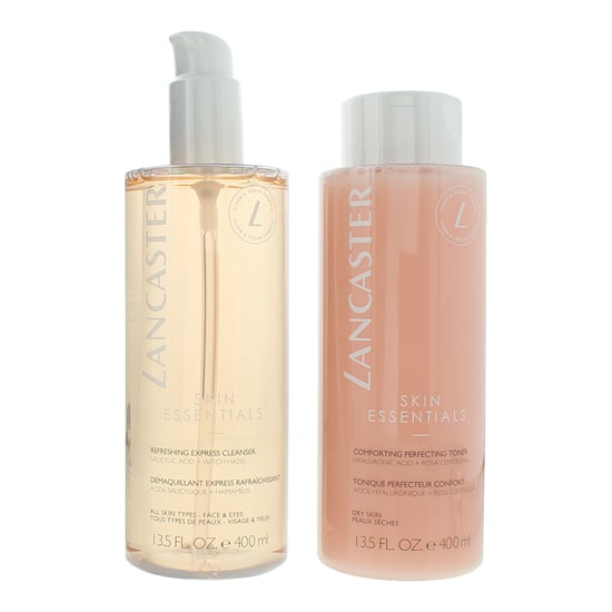 Lancaster 2 Step Cleansing Routine Gift Set Cleanser 400ml + Toner 400ml - Image 2