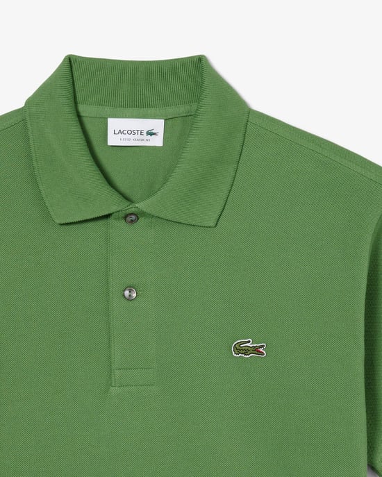L.12.12 Classic Fit Polo Shirt in Sage Green - Image 2