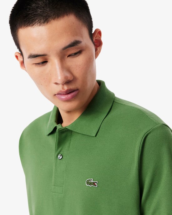 L.12.12 Classic Fit Polo Shirt in Sage Green - Image 4