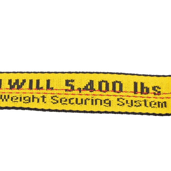 Off White Industrial Logo Band Belt in Yellow - Image 3