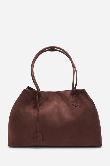 Where's That From Womens 'Drift' Suede Slouchy Shoulder Tote Bag - Image 4
