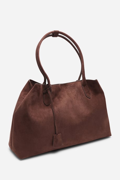 Where's That From Womens 'Drift' Suede Slouchy Shoulder Tote Bag - Image 5