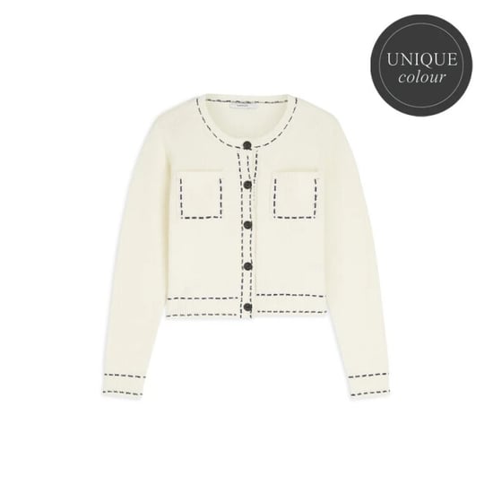 Summum 7s7995-70072 122 cardigan frisee knit ivory - Image 4