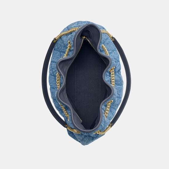 Evelyn Shoulder Bag In Regenerative Cotton With Quilting - Image 4