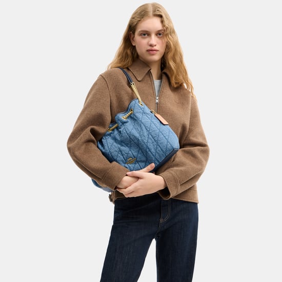 Evelyn Shoulder Bag In Regenerative Cotton With Quilting - Image 5