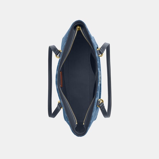 Station Tote Bag In Signature Denim - Image 4