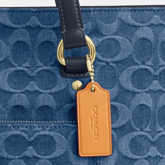 Station Tote Bag In Signature Denim - Image 6