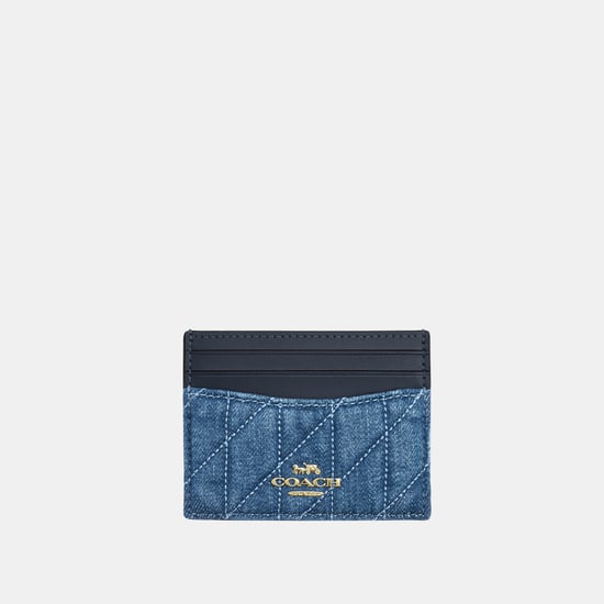 Slim Id Card Case In Regenerative Cotton With Quilting - Image 1