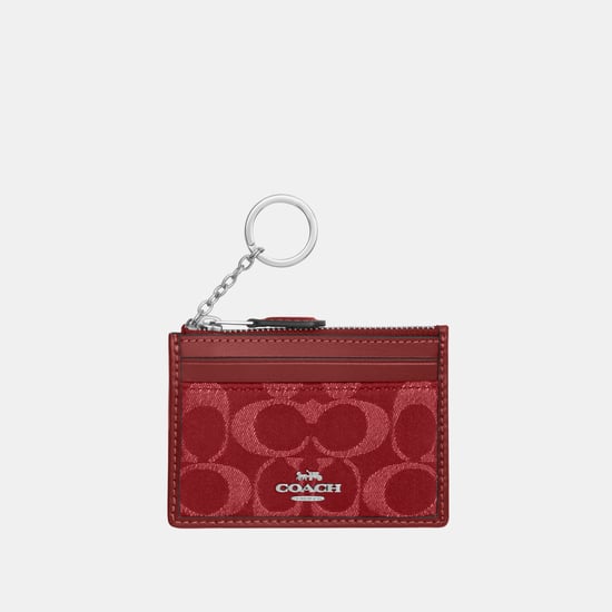 Mini Skinny Id Case In Signature Denim - Image 1
