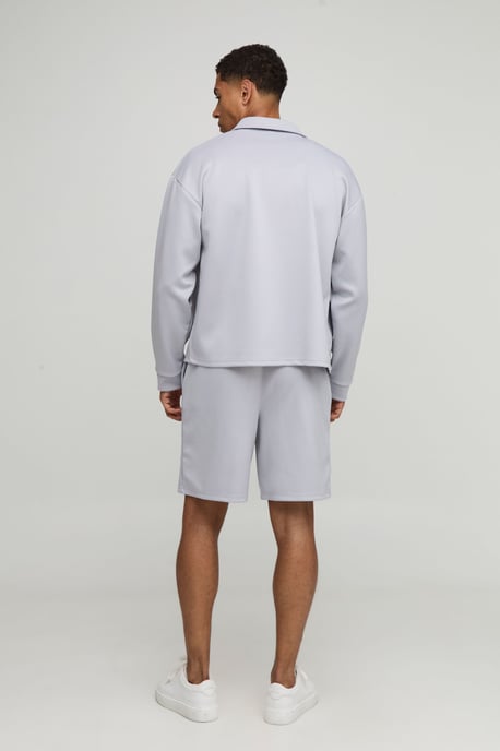 Oversized Scuba Shirt and Relaxed Short Set - Image 2