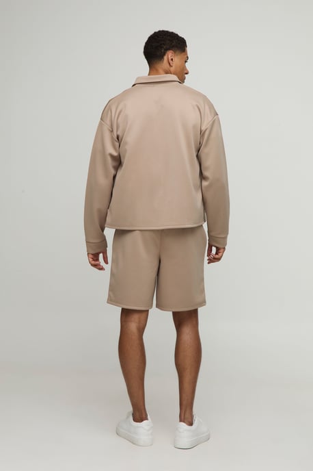 Oversized Scuba Shirt and Relaxed Short Set - Image 2
