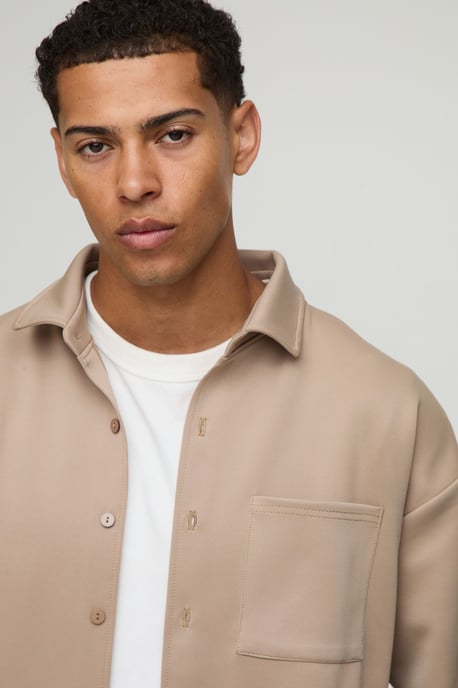Oversized Scuba Shirt and Relaxed Short Set - Image 3