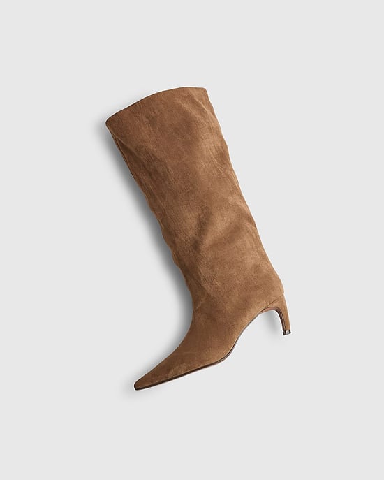 River Island Womens High Leg Boots Beige Faux Suede - Image 3